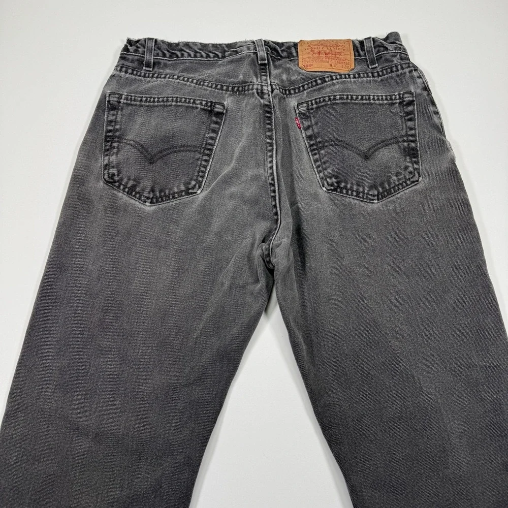 Vintage Levi's 505 Jeans Mens 33x30 Faded Black USA Distressed Grunge Tag 36x32